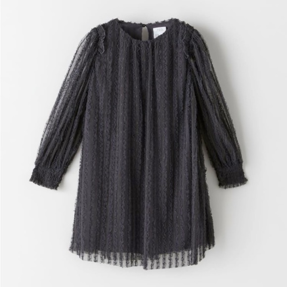 ZARA KIDS TEXTURE TULLE DRESS - Picture 1 of 10